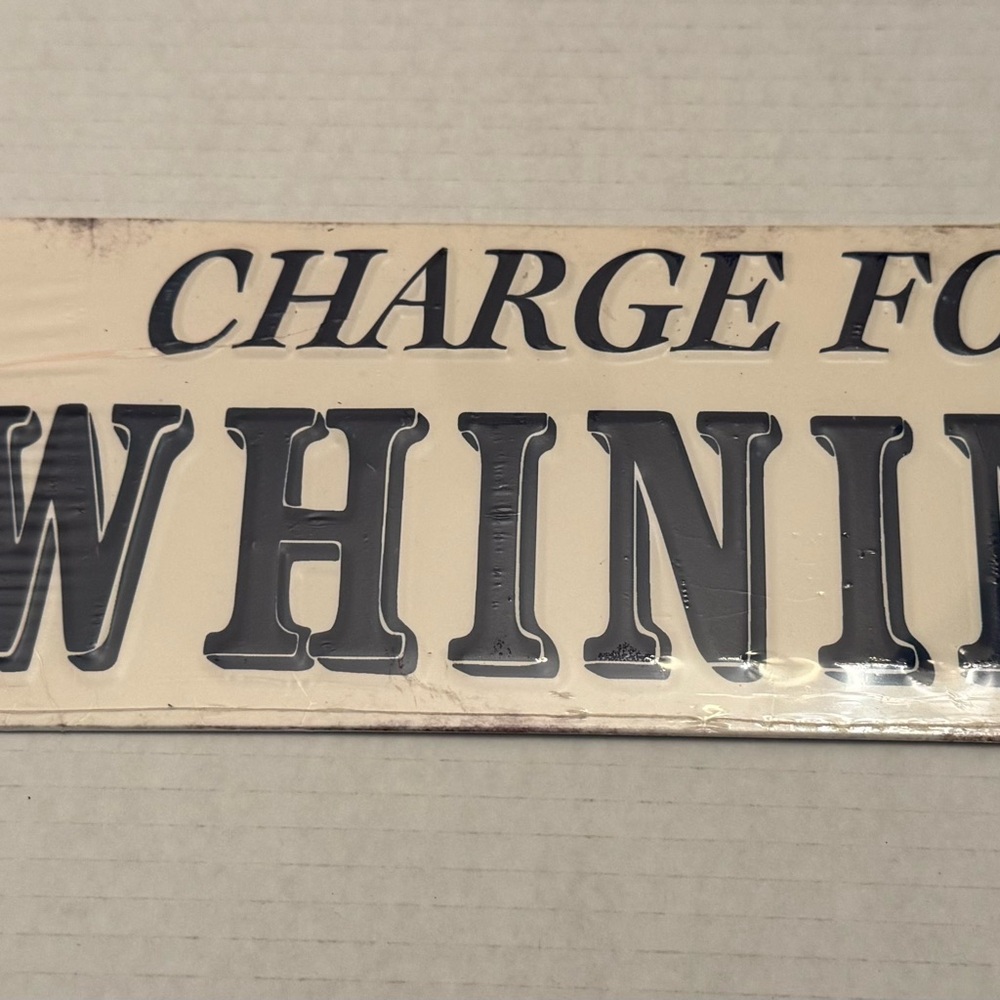 Open Road Brands Vintage Cream and Black Rustic 'Whine' Wall Sign